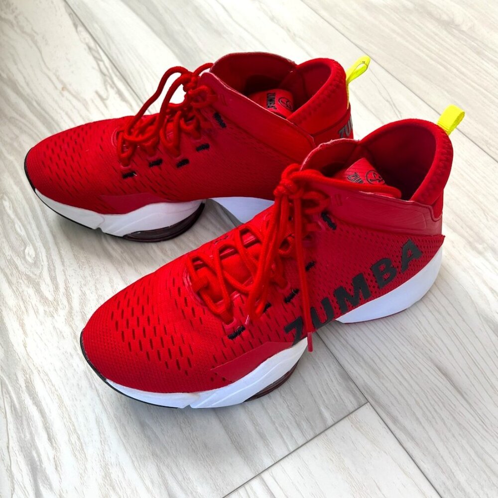 Like NEW Red ZUMBA workout shoes 7.5